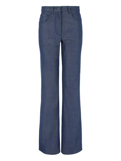 Giorgio Armani Five-pocket Lurex Jeans In Blue