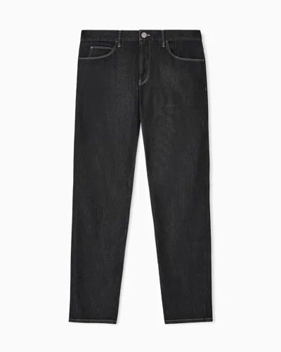 Giorgio Armani Five-pocket, Regular-fit Trousers In Asv Cotton And Modal