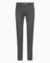 Giorgio Armani Five-pocket, Regular-fit, Virgin-wool Trousers In Grey