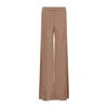 Giorgio Armani Viscose And Silk Blend Trousers In Brown