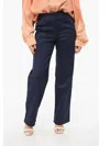 Giorgio Armani Flat-front Trousers In Blue