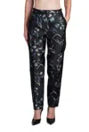 GIORGIO ARMANI GIORGIO ARMANI FLORAL JACQUARD MOTIF STRAIGHT TROUSERS