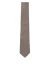 Giorgio Armani Floral-pattern Tie In Brown