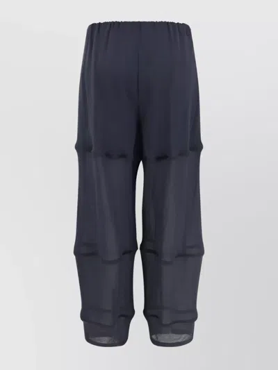 Giorgio Armani Fluid Silk Balloon Trousers In Blue