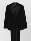 Giorgio Armani Formal Suit With Satin Lapels And Pockets In Black