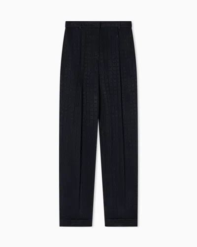 Giorgio Armani Pleated Trousers In Black