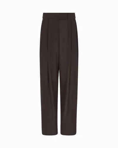Giorgio Armani Formal Trousers In Brown