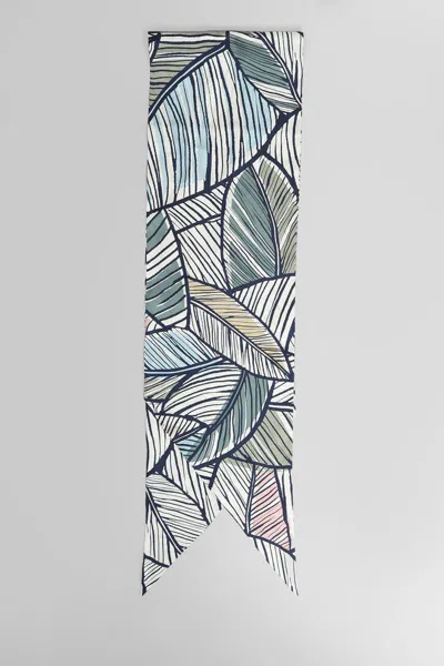 Giorgio Armani Men's Silk Leaf-print Neck Scarf In Night Sky