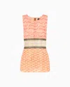 Giorgio Armani Fringed Embroidered Tulle Top