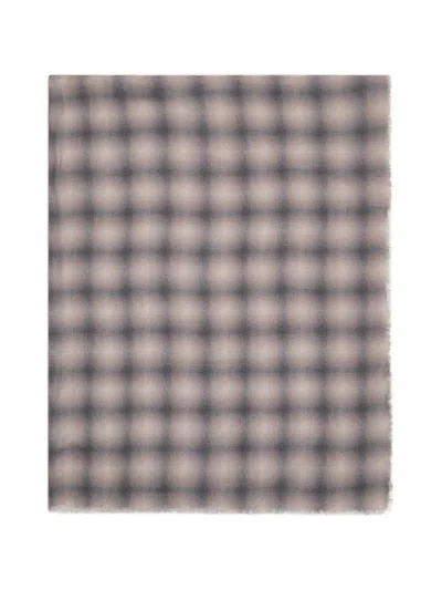 Giorgio Armani Fringed Gradient-check Scarf In Multi