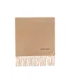 Giorgio Armani Fringed Scarf In Brown