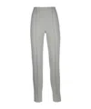 Giorgio Armani High Waist Slim Fit Trousers With Seam Detailing In Gray