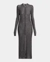 Giorgio Armani Front-slit Sequin Metallic Knit Sweater In Multi