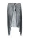 Giorgio Armani Fully-pleated Button Cape In Grey