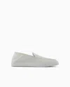 Giorgio Armani Official Store Galleria 3 Nappa-leather Slip-ons In Panna