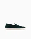 Giorgio Armani Galleria 3 Suede Slip-ons In Green