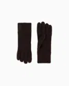 Giorgio Armani Gants En Maille De Pur Cachemire In Brown