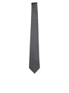 Giorgio Armani Geometric Patterned Pointed Tip Tie In Gold