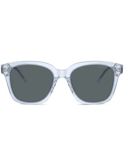 Giorgio Armani Geometric-frame Sunglasses In Blue