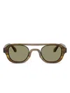 Giorgio Armani Geometric-frame Sunglasses In Brown