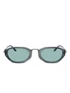 Giorgio Armani Geometric-frame Sunglasses In Gray