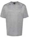 Giorgio Armani Viscose Jacquard Jersey Crew-neck T-shirt In Grey