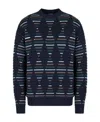 Giorgio Armani Man Sweater Navy Size 46 Virgin Wool In Black