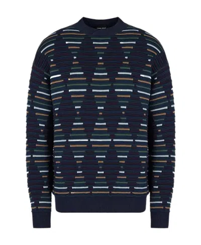 GIORGIO ARMANI GEOMETRIC-JACQUARD SWEATER
