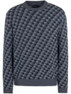 Giorgio Armani Geometric-jacquard Wool Jumper In Patterned