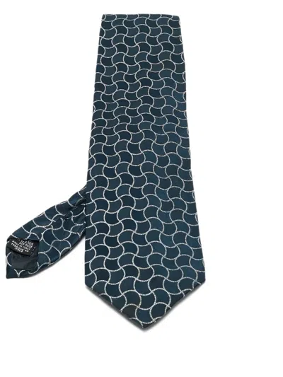 Pre-owned Giorgio Armani Geometric-motif Silk Tie