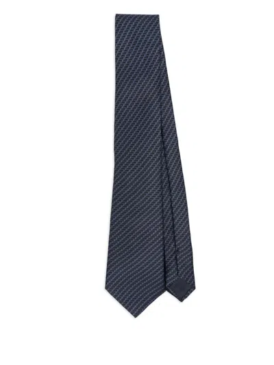 GIORGIO ARMANI GIORGIO ARMANI GEOMETRIC-PATTERN SILK TIE