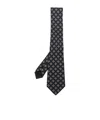 Giorgio Armani Patterned Tie With Standard Width And Shape In Blue