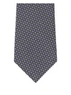 Giorgio Armani Geometric-pattern Silk Tie In Blue