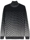 GIORGIO ARMANI GEOMETRIC-PATTERN SWEATER