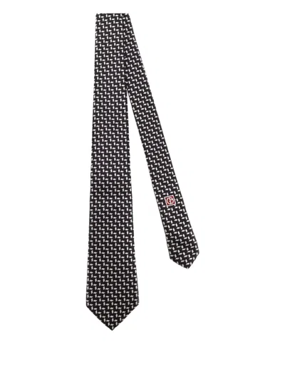 GIORGIO ARMANI GEOMETRIC-PATTERN TIE
