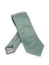 Giorgio Armani Silk Tie Ties And Bow Ties Light Blue In Green