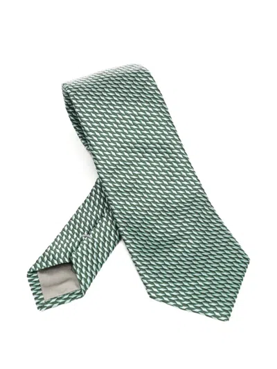 GIORGIO ARMANI GEOMETRIC-PATTERN TIE