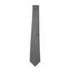 Giorgio Armani Geometric Patterned Pointed Tip Tie In Black