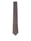 Giorgio Armani Geometric-print Silk Tie In Black