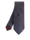 Giorgio Armani Geometric Print Tie In Blue