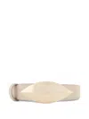 Giorgio Armani Geometric-shapped Leather Belt In Neutral