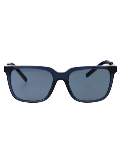 Giorgio Armani Geometrical Sunglasses 0 Ar8202 U 604719 In Blue