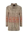 Giorgio Armani Cannete Jacquard Tiger Jacket Clothing In Brown
