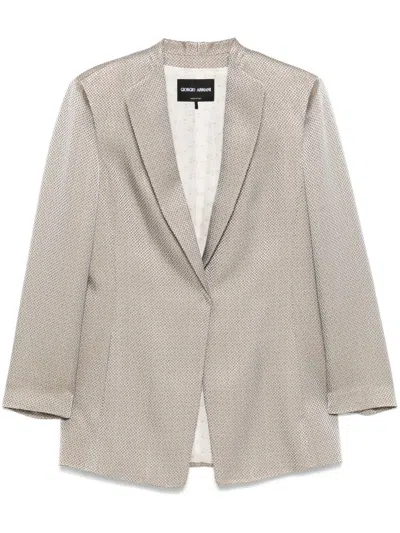 GIORGIO ARMANI GIORGIO ARMANI GIACCA MICRO JACQUARD VISCOSA CUPRO