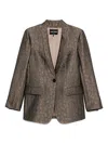 Giorgio Armani Single-breasted Jacket In Gray