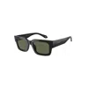 Giorgio Armani Rectangle-frame Tinted-lenses Sunglasses In Black