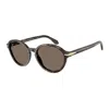 Giorgio Armani Round-frame Sunglasses In Brown
