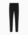 Giorgio Armani Giorgio's Flat-front Trousers In Wool Crêpe In Black