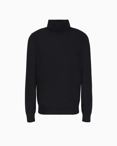 Giorgio Armani Giorgio's Rollneck Jumper In Cashmere And Silk In Black