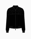 Giorgio Armani Embellished Bomber Jacket In Black
